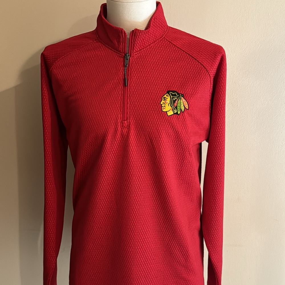 Chicago Blackhawks Men's Underdog Mindset Quarter-Zip Jacket Athleisure Mock